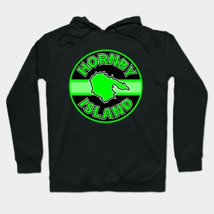 Hornby Island Simple Round Design - Bright Lime Green - Hornby Island Hoodie